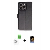 MARSİLYAN™- iPhone 16 Pro Kılıf Siluet Işık Serisi - Siyah Buffer Hayalet Cam Ekran Koruyucu + Raze Metal Kamera Lens - BZ