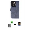 MARSİLYAN™- iPhone 16 Pro Kılıf Siluet Işık Serisi - Siyah Buffer Hayalet Cam Ekran Koruyucu + Raze Metal Kamera Lens - SH