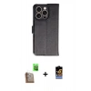 MARSİLYAN™- iPhone 16 Pro Kılıf Siluet Işık Serisi - Siyah Buffer Hayalet Cam Ekran Koruyucu + Raze Metal Kamera Lens - CLTM