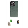 MARSİLYAN™- iPhone 16 Pro Kılıf Siluet Işık Serisi - Siyah Buffer Hayalet Cam Ekran Koruyucu + Raze Metal Kamera Lens - CLTM