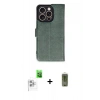 MARSİLYAN™- iPhone 16 Pro Kılıf Siluet Işık Serisi - Siyah Joko Magic 5D Hayalet Cam + Raze Metal Kamera Lens - BZ