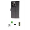 MARSİLYAN™- iPhone 16 Pro Kılıf Siluet Işık Serisi - Siyah Joko Magic 5D Hayalet Cam + Raze Metal Kamera Lens - BZ