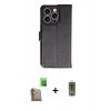 MARSİLYAN™- iPhone 16 Pro Kılıf Siluet Işık Serisi - Siyah Joko Magic 5D Hayalet Cam + Raze Metal Kamera Lens - CLTM