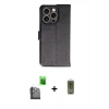 MARSİLYAN™- iPhone 16 Pro Kılıf Siluet Işık Serisi - Siyah Joko Magic 5D Hayalet Cam + Raze Metal Kamera Lens - SH