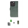 MARSİLYAN™- iPhone 16 Pro Kılıf Siluet Işık Serisi - Siyah Joko Magic 5D Hayalet Cam + Raze Metal Kamera Lens - SH