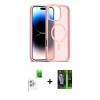 MARSİLYAN™- iPhone 16 Pro Kılıf Siluet Minimal Prime - Şeffaf 360 Full Body Arka Koruyucu + Beyaz Raze Metal Kamera Lens