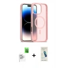 MARSİLYAN™- iPhone 16 Pro Kılıf Siluet Minimal Prime - Şeffaf Pasifik Cam Ekran Koruyucu + Raze Metal Kamera Lens - BZ