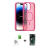 MARSİLYAN™- iPhone 16 Pro Kılıf Siluet Minimal Prime - Siyah 360 Mat Full Body Arka Koruyucu + Raze Metal Kamera Lens - BZ
