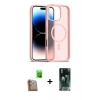 MARSİLYAN™- iPhone 16 Pro Kılıf Siluet Minimal Prime - Siyah 360 Mat Full Body Arka Koruyucu + Raze Metal Kamera Lens - CLTM