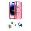 MARSİLYAN™- iPhone 16 Pro Kılıf Siluet Minimal Prime - Siyah 3D Antistatik Cam Ekran Koruyucu + Raze Metal Kamera Lens - CLTM