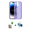 MARSİLYAN™- iPhone 16 Pro Kılıf Siluet Minimal Prime - Siyah 3D Antistatik Cam Ekran Koruyucu + Raze Metal Kamera Lens - CLTM
