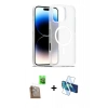 MARSİLYAN™- iPhone 16 Pro Kılıf Siluet Minimal Prime - Siyah 3D Antistatik Cam Ekran Koruyucu + Raze Metal Kamera Lens - CLTM