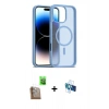 MARSİLYAN™- iPhone 16 Pro Kılıf Siluet Minimal Prime - Siyah 3D Antistatik Seramik Nano Ekran Koruyucu + Raze Metal Kamera Lens - CLTM
