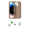 MARSİLYAN™- iPhone 16 Pro Kılıf Siluet Minimal Prime - Siyah Bilvis 0.18mm Plus Cam Ekran Koruyucu + Raze Metal Kamera Lens - BZ