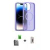 MARSİLYAN™- iPhone 16 Pro Kılıf Siluet Minimal Prime - Siyah Bilvis 3D Cam Ekran Koruyucu + Raze Metal Kamera Lens - SH