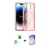 MARSİLYAN™- iPhone 16 Pro Kılıf Siluet Minimal Prime - Siyah Bilvis 5in1 3D Magic Cam Ekran Koruyucu + Raze Metal Kamera Lens - BZ