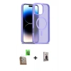MARSİLYAN™- iPhone 16 Pro Kılıf Siluet Minimal Prime - Siyah Bilvis Hayalet Cam Ekran Koruyucu + Raze Metal Kamera Lens - CLTM