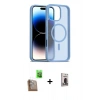 MARSİLYAN™- iPhone 16 Pro Kılıf Siluet Minimal Prime - Siyah Bilvis Hayalet Cam Ekran Koruyucu + Raze Metal Kamera Lens - CLTM