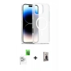 MARSİLYAN™- iPhone 16 Pro Kılıf Siluet Minimal Prime - Siyah Bilvis Hayalet Cam Ekran Koruyucu + Raze Metal Kamera Lens - BZ