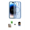 MARSİLYAN™- iPhone 16 Pro Kılıf Siluet Minimal Prime - Siyah Buffer Hayalet Cam Ekran Koruyucu + Raze Metal Kamera Lens - CLTM