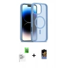 MARSİLYAN™- iPhone 16 Pro Kılıf Siluet Minimal Prime - Siyah Buffer Hayalet Cam Ekran Koruyucu + Raze Metal Kamera Lens - BZ
