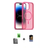 MARSİLYAN™- iPhone 16 Pro Kılıf Siluet Minimal Prime - Siyah Buffer Hayalet Cam Ekran Koruyucu + Siyah Raze Metal Kamera Lens