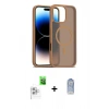 MARSİLYAN™- iPhone 16 Pro Kılıf Siluet Minimal Prime - Siyah Joko Magic 5D Cam + Raze Metal Kamera Lens - BZ