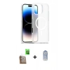 MARSİLYAN™- iPhone 16 Pro Kılıf Siluet Minimal Prime - Siyah Joko Magic 5D Cam + Çöl Titanyum Raze Metal Kamera Lens