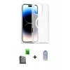MARSİLYAN™- iPhone 16 Pro Kılıf Siluet Minimal Prime - Siyah Joko Magic 5D Cam + Raze Metal Kamera Lens - SH