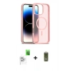 MARSİLYAN™- iPhone 16 Pro Kılıf Siluet Minimal Prime - Siyah Joko Magic 5D Hayalet Cam + Beyaz Raze Metal Kamera Lens