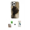 MARSİLYAN™- iPhone 16 Pro Kılıf Ufuk Doku Prime - Şeffaf Pasifik Cam Ekran Koruyucu + Raze Metal Kamera Lens - CLTM