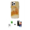MARSİLYAN™- iPhone 16 Pro Kılıf Ufuk Doku Prime - Siyah 3D Antistatik Mat Seramik Nano Ekran Koruyucu + Raze Metal Kamera Lens - BZ