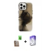 MARSİLYAN™- iPhone 16 Pro Kılıf Ufuk Doku Prime - Siyah Bilvis 5in1 3D Magic Cam Ekran Koruyucu + Raze Metal Kamera Lens - CLTM