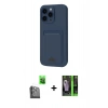 MARSİLYAN™- iPhone 16 Pro Kılıf Vadi Çizgi Prime - Şeffaf 360 Full Body Arka Koruyucu + Raze Metal Kamera Lens - SH