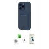 MARSİLYAN™- iPhone 16 Pro Kılıf Vadi Çizgi Prime - Şeffaf Pasifik Cam Ekran Koruyucu + Raze Metal Kamera Lens - BZ