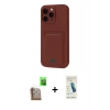 MARSİLYAN™- iPhone 16 Pro Kılıf Vadi Çizgi Prime - Şeffaf Pasifik Cam Ekran Koruyucu + Raze Metal Kamera Lens - CLTM