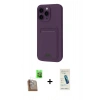 MARSİLYAN™- iPhone 16 Pro Kılıf Vadi Çizgi Prime - Şeffaf Pasifik Cam Ekran Koruyucu + Raze Metal Kamera Lens - CLTM