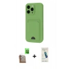 MARSİLYAN™- iPhone 16 Pro Kılıf Vadi Çizgi Prime - Şeffaf Pasifik Cam Ekran Koruyucu + Raze Metal Kamera Lens - CLTM