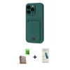 MARSİLYAN™- iPhone 16 Pro Kılıf Vadi Çizgi Prime - Şeffaf Pasifik Cam Ekran Koruyucu + Raze Metal Kamera Lens - CLTM