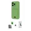 MARSİLYAN™- iPhone 16 Pro Kılıf Vadi Çizgi Prime - Şeffaf Pasifik Cam Ekran Koruyucu + Raze Metal Kamera Lens - SH