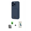 MARSİLYAN™- iPhone 16 Pro Kılıf Vadi Çizgi Prime - Şeffaf Pasifik Cam Ekran Koruyucu + Raze Metal Kamera Lens - SH