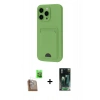 MARSİLYAN™- iPhone 16 Pro Kılıf Vadi Çizgi Prime - Siyah 360 Mat Full Body Arka Koruyucu + Raze Metal Kamera Lens - CLTM