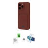 MARSİLYAN™- iPhone 16 Pro Kılıf Vadi Çizgi Prime - Siyah 3D Antistatik Cam Ekran Koruyucu + Raze Metal Kamera Lens - BZ