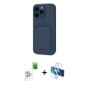 MARSİLYAN™- iPhone 16 Pro Kılıf Vadi Çizgi Prime - Siyah 3D Antistatik Cam Ekran Koruyucu + Raze Metal Kamera Lens - BZ