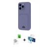 MARSİLYAN™- iPhone 16 Pro Kılıf Vadi Çizgi Prime - Siyah 3D Antistatik Cam Ekran Koruyucu + Raze Metal Kamera Lens - BZ