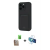 MARSİLYAN™- iPhone 16 Pro Kılıf Vadi Çizgi Prime - Siyah 3D Antistatik Cam Ekran Koruyucu + Raze Metal Kamera Lens - CLTM