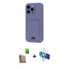 MARSİLYAN™- iPhone 16 Pro Kılıf Vadi Çizgi Prime - Siyah 3D Antistatik Cam Ekran Koruyucu + Raze Metal Kamera Lens - CLTM