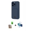 MARSİLYAN™- iPhone 16 Pro Kılıf Vadi Çizgi Prime - Siyah 3D Antistatik Cam Ekran Koruyucu + Raze Metal Kamera Lens - CLTM