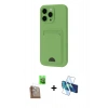 MARSİLYAN™- iPhone 16 Pro Kılıf Vadi Çizgi Prime - Siyah 3D Antistatik Cam Ekran Koruyucu + Raze Metal Kamera Lens - CLTM
