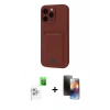 MARSİLYAN™- iPhone 16 Pro Kılıf Vadi Çizgi Prime - Siyah 3D Antistatik Mat Seramik Nano Ekran Koruyucu + Raze Metal Kamera Lens - BZ